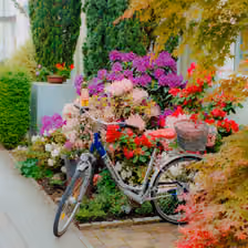 Fahrrad im Wohngebiet in Schongau