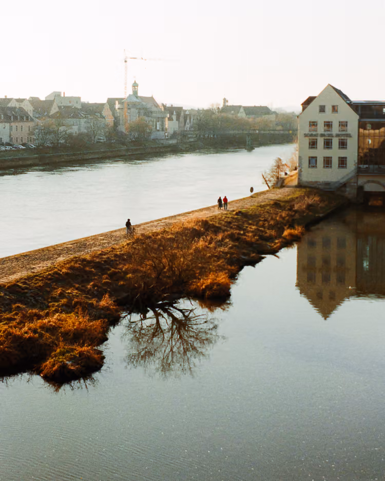 Aussicht von der Steinernen Brücke, Regensburg