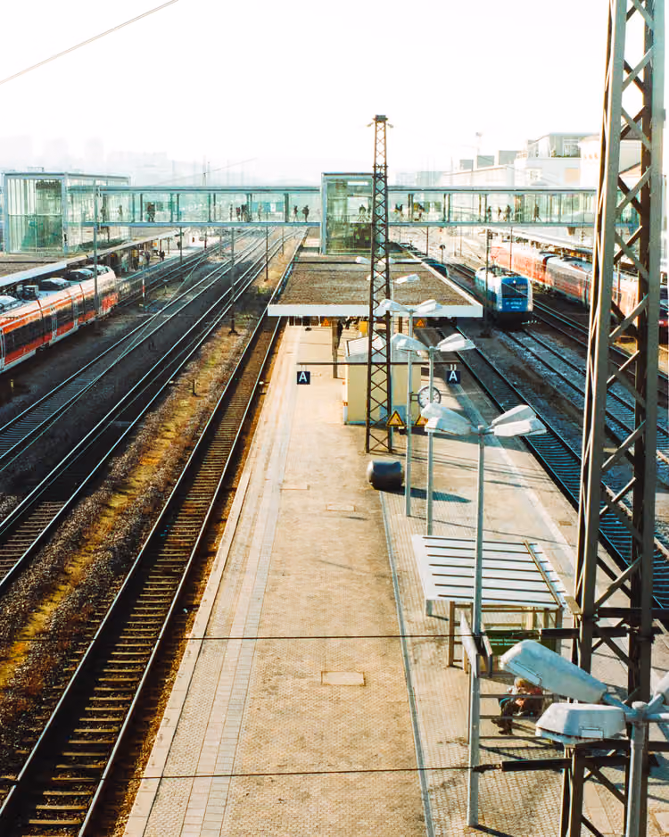 Aussicht auf den Regensburger Hauptbahnhof