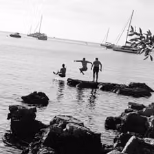 Wasserspringen, Rovinj, Kroatien