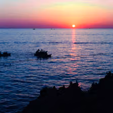 Sonnenuntergang bei Rovinj, Kroatien