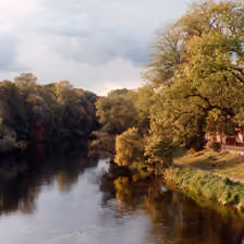 Aussicht auf einen Donau-Nebenkanal, Regensburg