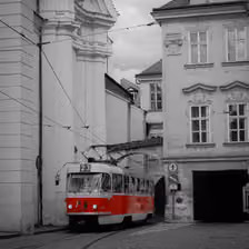 Alte Straßenbahn in Prag