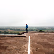 Auf dem Fundament der Walhalla in Regensburg