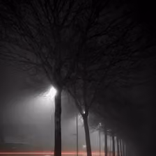 Schönlinder Straße bei Nacht, Schongau